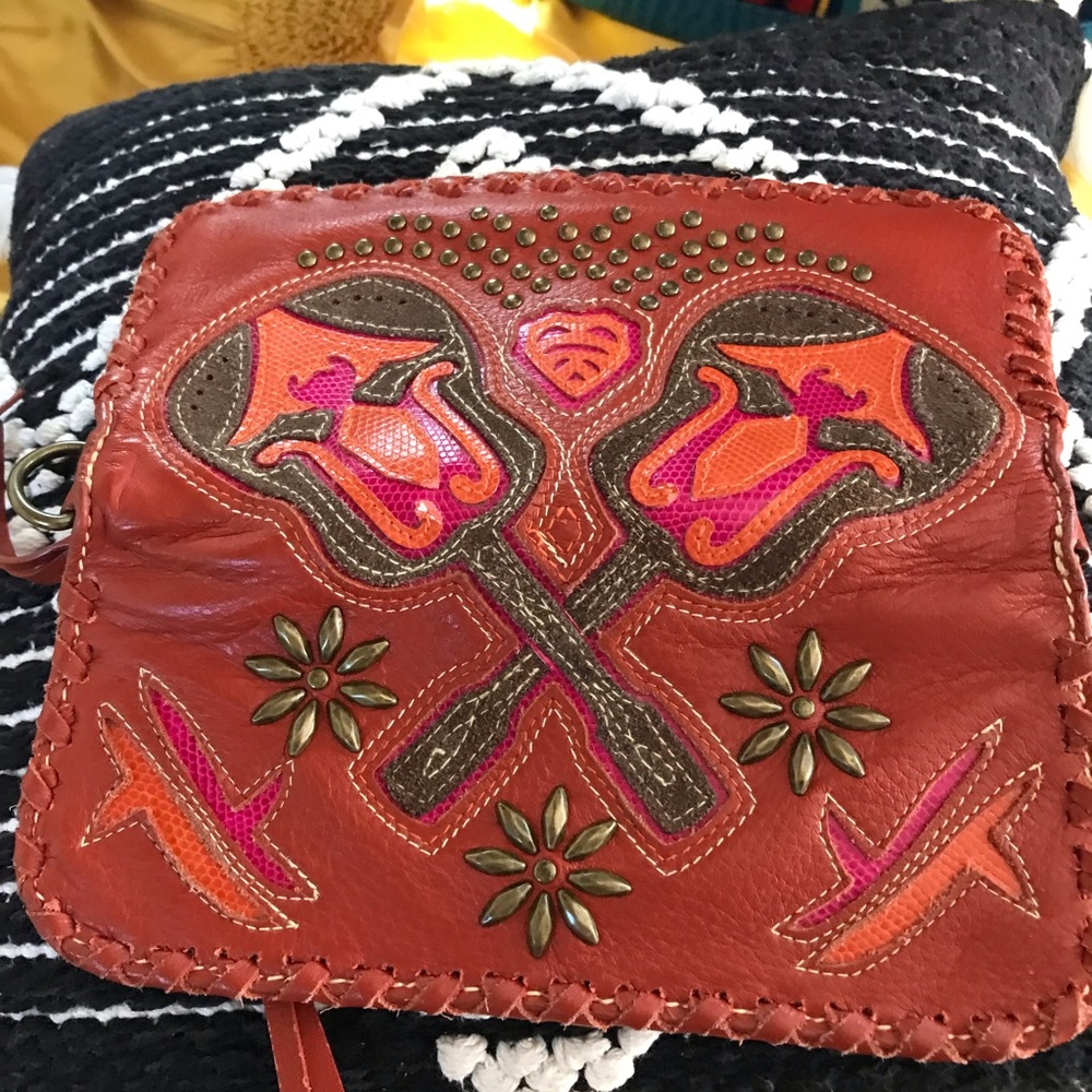 Nice , colorful, funky ,leather wallet, 9 x 4.5